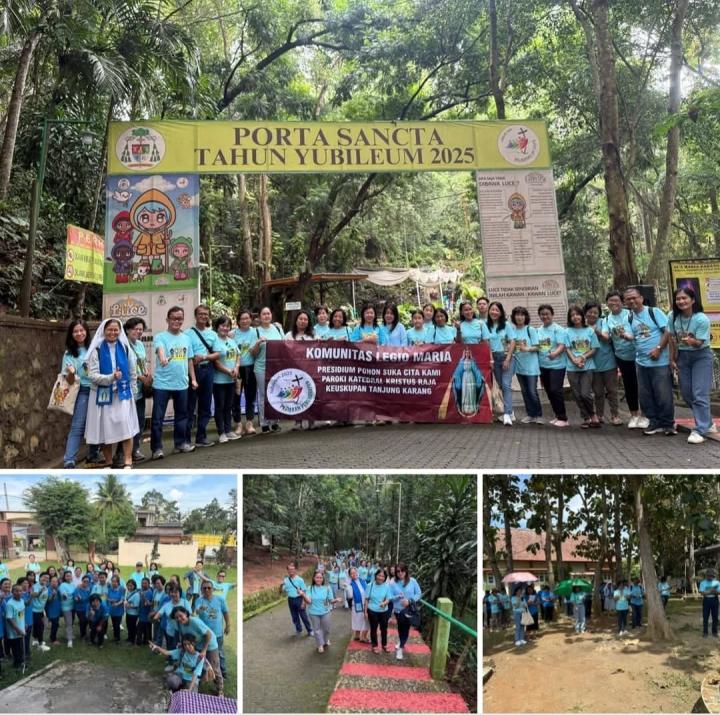 Semangat Ziarah ke Porta Sancta   Kelompok Legio Maria Presidium Pohon Suka Cita Kami Stasi Tanjungkarang