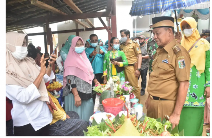 Bupati Lamtim Menghadiri Lomba Desa BBGRM di desa SriGading