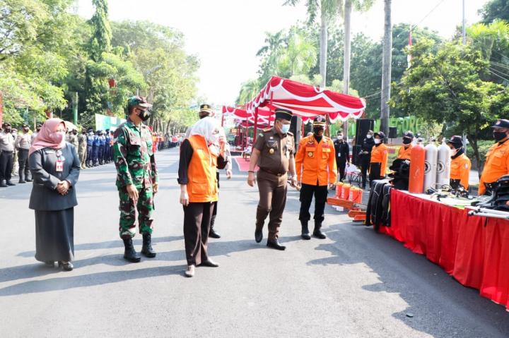 Dandim Bojonegoro Menghadiri Upacara Kesiapsiagaan Bencana