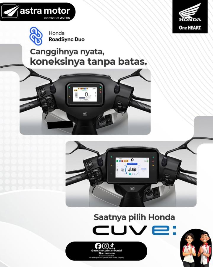 Era Baru Motor Listrik: Astra Motor Imam Bonjol Perkenalkan Kecanggihan Konektivitas Honda CUV e: