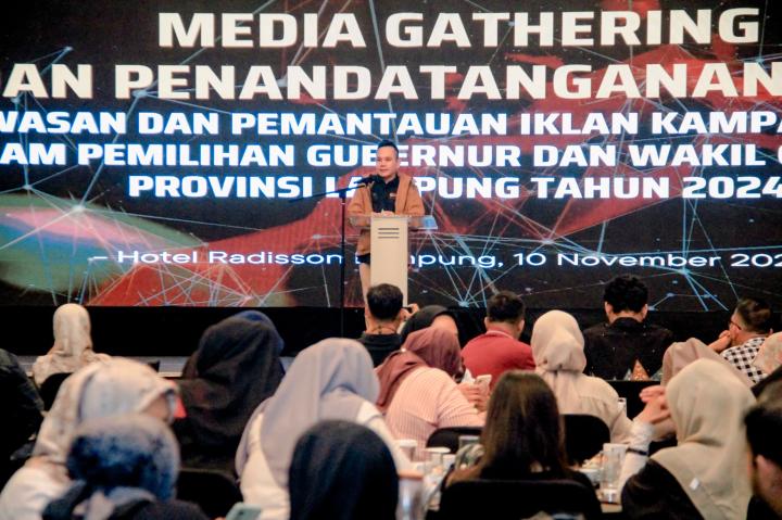 Bawaslu, KPU, KI dan KPID Lampung Bentuk Gugus Tugas Pengawasan Kampanye di Media Massa Pada Pilkada 2024 