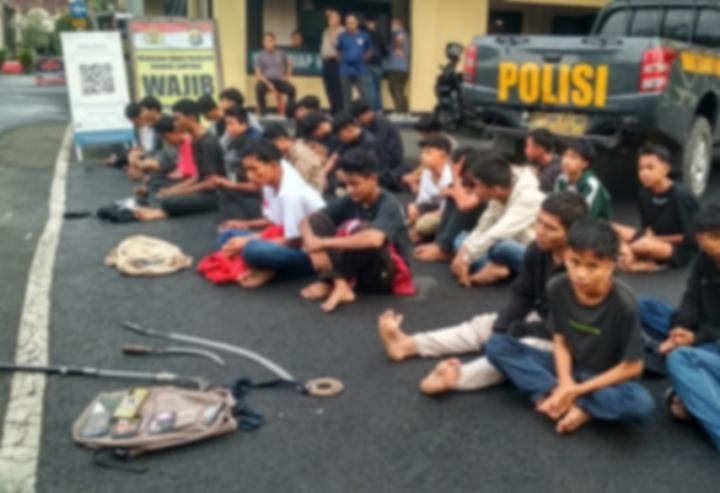 46 Pemuda Diamankan Polisi, Barang yang Dibawa Bikin Ngeri