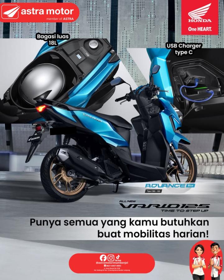 Tampil Sporty dan Praktis, All New Vario 125 Jadi Andalan Mobilitas Warga Bandar Lampung