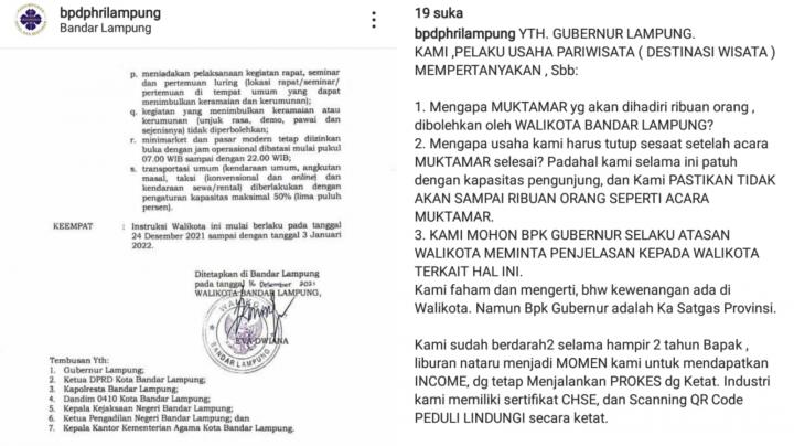 PHRI Lampung Protes Terkait Rencana Penutupan Destinasi Wisata Selama NataruÂ 