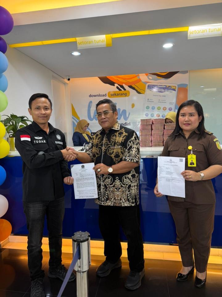 Kasus Korupsi Jalan Ir Sutami, Kejari Bandar Lampung Kembalikan Rp1,5 Miliar ke Kas Negara
