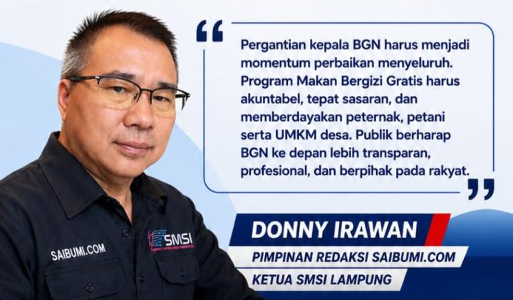 Ketua SMSI Lampung: Program MBG Harus Beri Manfaat bagi Rakyat dan UMKM