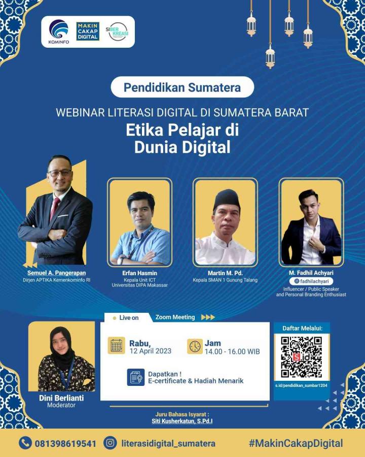 Siswa SMAN 1 Gunung Talang Dibekali Etika di Dunia Digital 