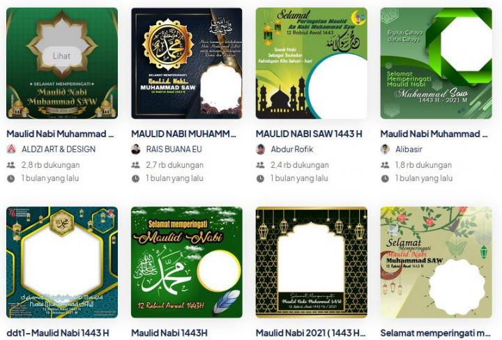 Kumpulan Lengkap Twibbon  Maulid Nabi 2021/1443 H