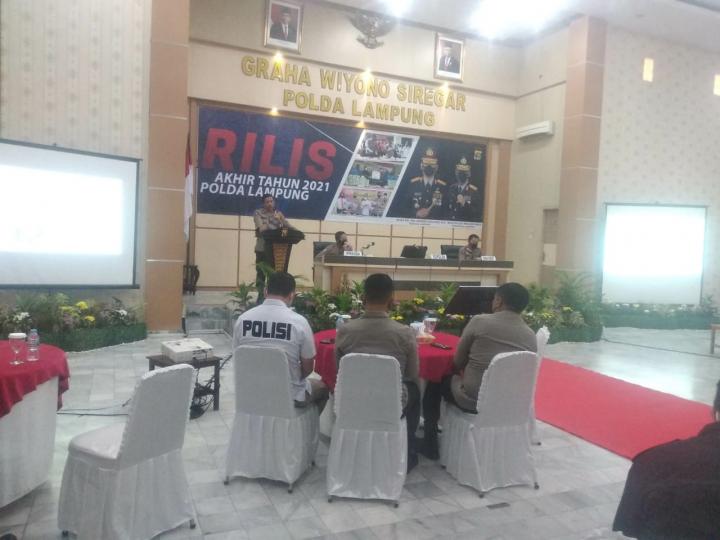 Kapolda Lampung: Kasus Konvensional di Tahun 2021 Alami Penurunan