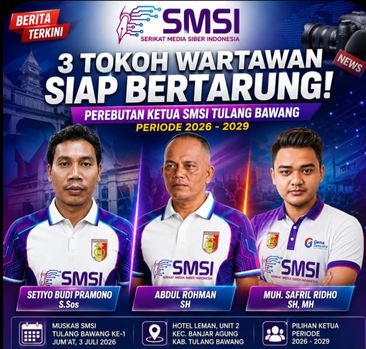 Tiga Gajah Siap Berebut Jadi Ketua Organisasi Owner SMSI Tulang Bawang