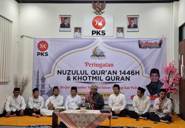 DPW PKS Lampung Gelar Peringatan Nuzulul Quran dan Khotmil Quran 1446 H