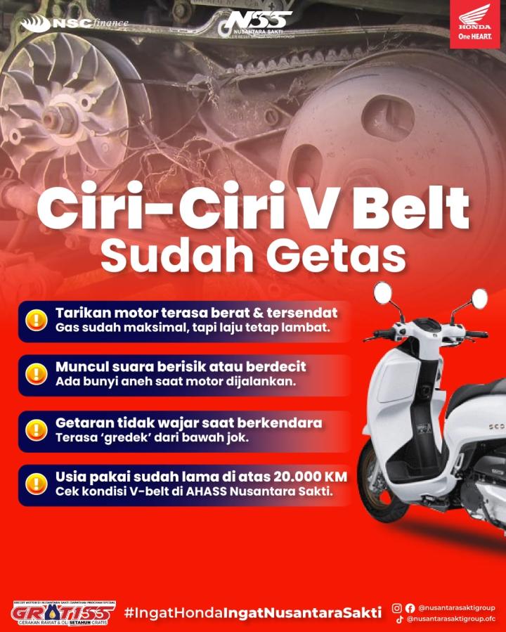 Ciri-ciri V Belt Sudah Getas, Jadi Makin Tahu bareng Nss Pringsewu