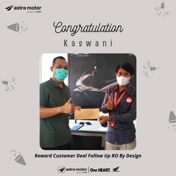 Apresiasi Semangat Lakukan Follow Up Database RO, Astra Motor Natar Berikan Reward Kepada Marketing