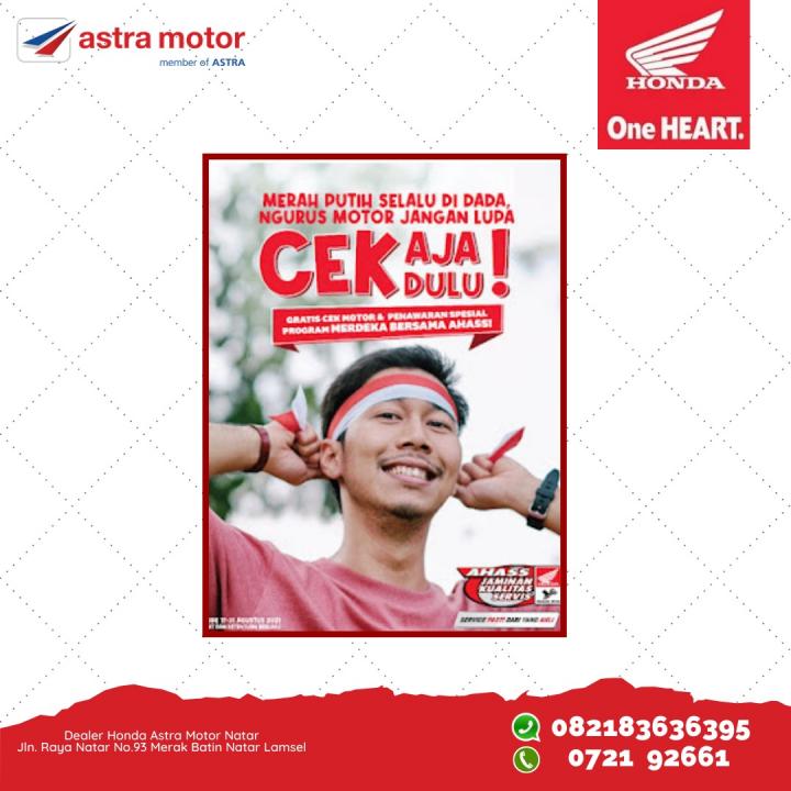 Gratis Cek Motor, Astra Motor Natar Beri Penawaran Spesial Merdeka Bersama Ahass