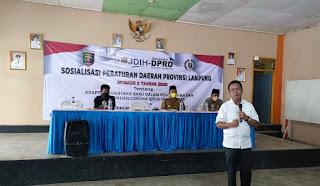 Mingrum Gumay Ingatkan Masyarakat Bangun Rejo Tentang Ciri Penyebaran Omicron