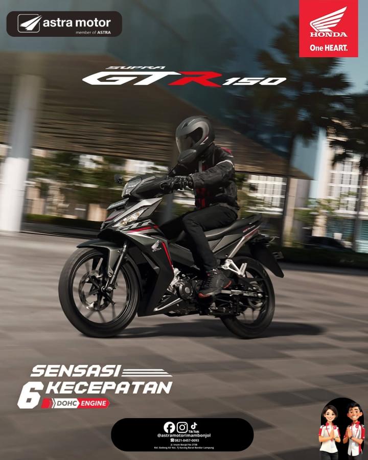 Honda Supra GTR 150: Sensasi Motor Sport dalam Balutan Bebek, Kini Hadir di Astra Motor Imam Bonjol