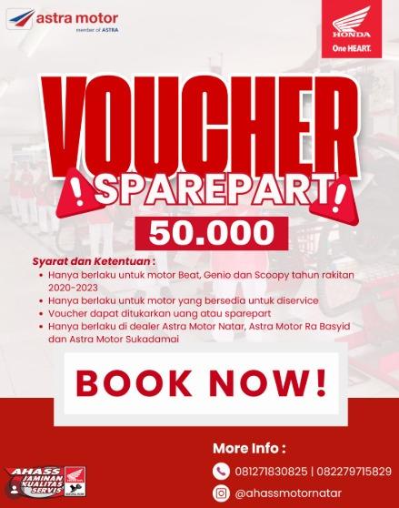 Astra Motor Natar Hadirkan Promo Voucher Sparepart Rp50.000 untuk Konsumen Setia Honda