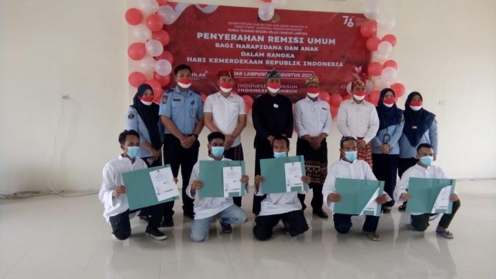 503 Napi Rutan Kelas 1 Bandarlampung Dapat Remisi HUT RI-76, 5 WBP Bebas