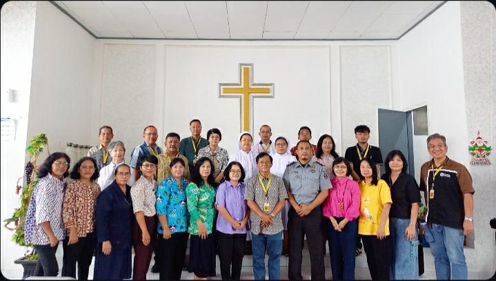 Perayaan Natal  Bersama dan Misa Kudus oleh Paroki Kristus Raja Tanjungkarang di Rumah Tahanan Negara Kelas 1 Bandar Lampung