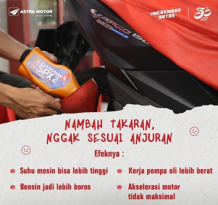 Oli Lebihi Takaran Mesin Motor Malah Bikin Berat Mesin