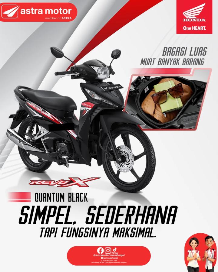 Honda Revo X, Motor Harian Andal dengan Bagasi Luas dan Irit Bahan Bakar