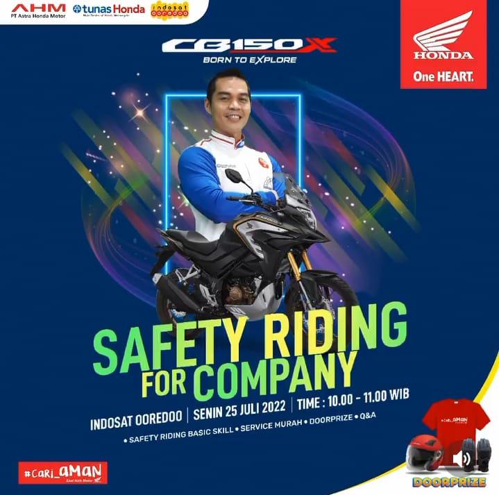 Tunas Honda dan Jaringannya NSS Kedaton Sukses Menggelar Webinar Safety Riding For Company Indosat Ooredoo