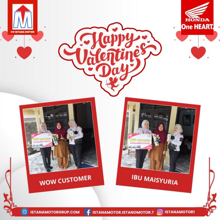 Bertepaatan Dengan Hari Kasih Sayang, Dealer Istana Motor Bandar Jaya Membagikan Reward Kepada Konsumen SetiaÂ 
