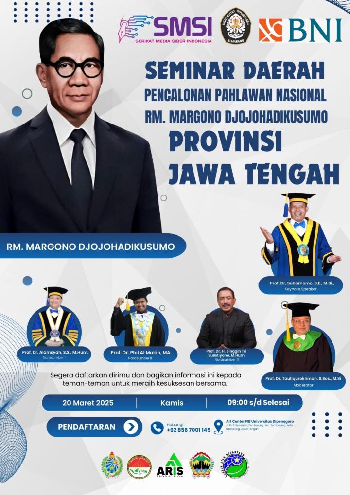 BNI 46 Dukung SMSI Pengusulan RM Margono Djojohadikusumo sebagai Pahlawan Nasional