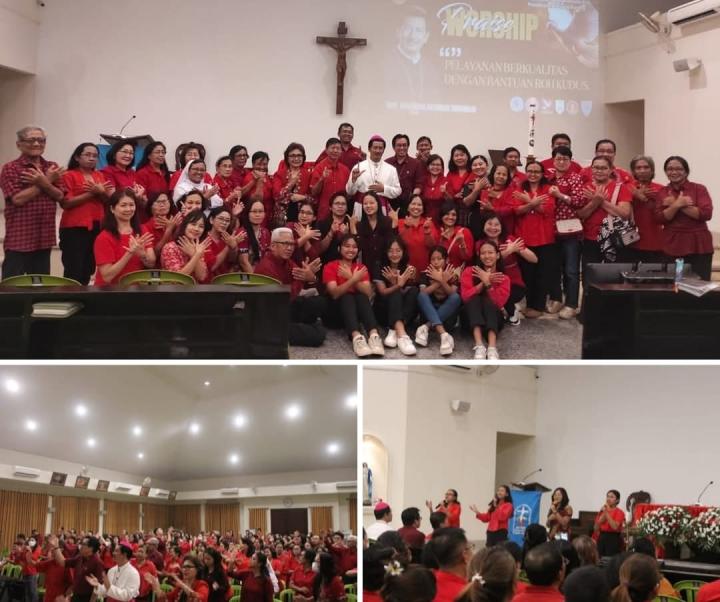 Badan Pelayanan Keuskupan  Pembaruan Karismatik Katolik Keuskupan Tanjungkarang : Tingkatkan Pelayanan yang Berkualitas Gelar Praise and Worship
