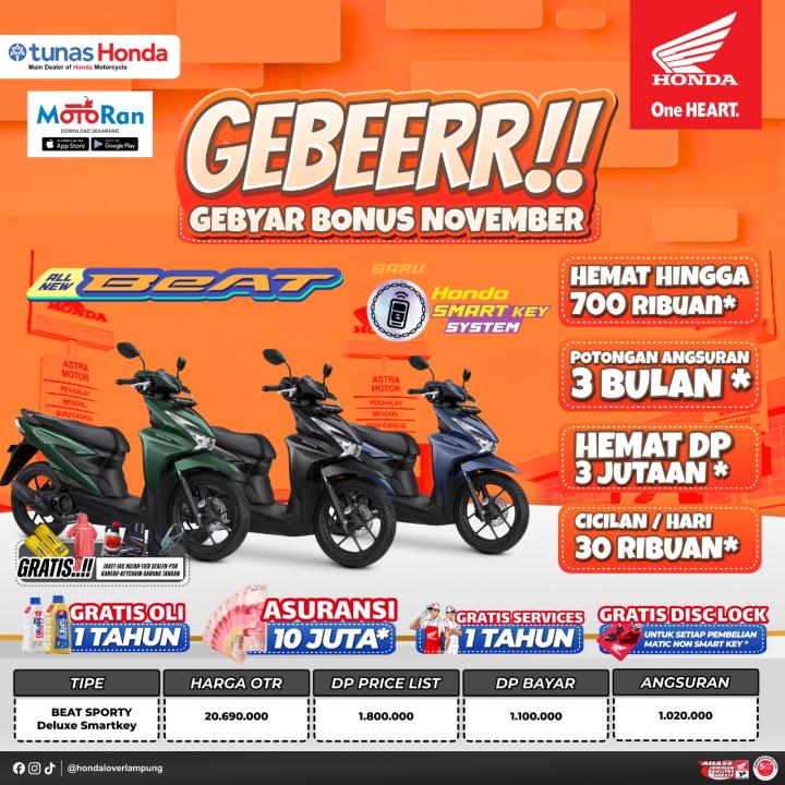 Astra Motor Hadirkan Promo Produk Skutik di Bulan November 