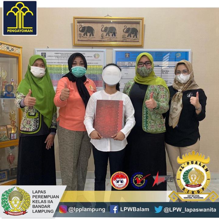 Hari Anak, Lapas Perempuan Bandar Lampung Berikan Remisi Kepada Warga Binaan Dibawah Umur