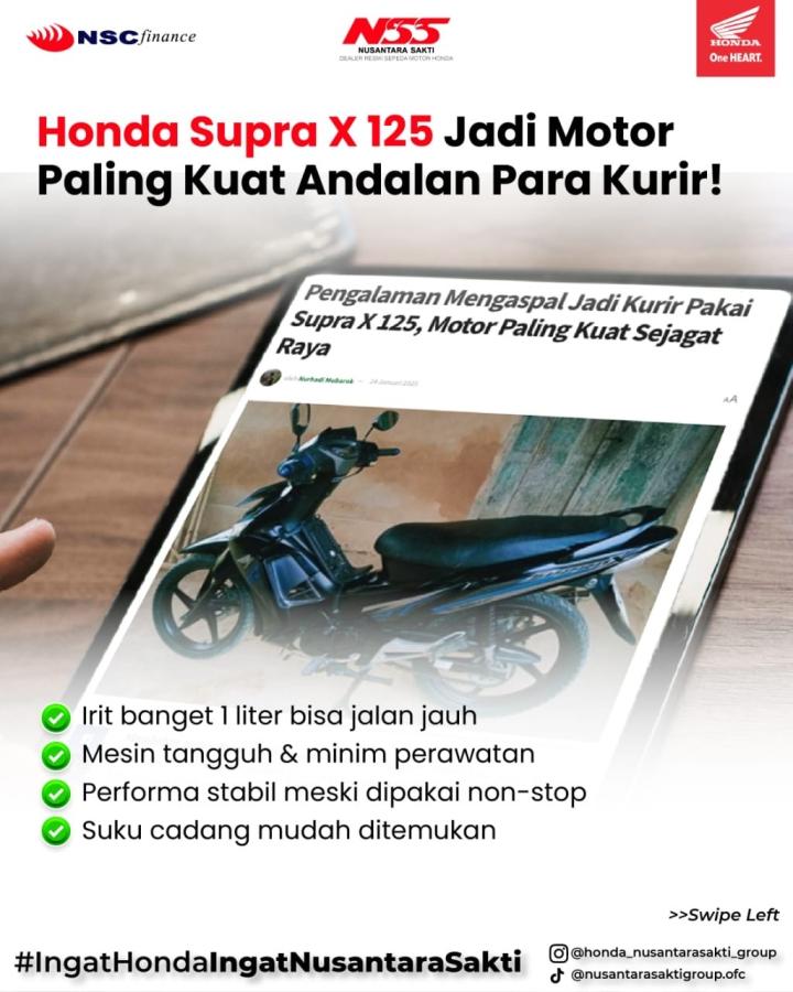 Honda Supra X 125 Jadi Motor Paling Kuat Andalan Para Kurir- jadi tau bareng NSS Pringsewu   