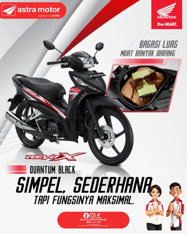 Honda Revo X: Solusi Berkendara Efisien dengan Fungsionalitas Maksimal di Astra Motor Imam Bonjol