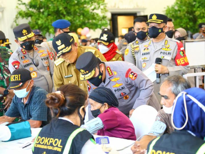 Kapolri: Capaian Vaksinasi yang Masih di Bawah 70 persen Tolong DitingkatkanÂ 