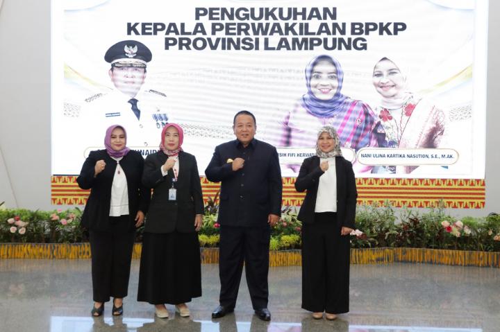Gubernur Arinal Kukuhkan Kepala Perwakilan BPKP Provinsi Lampung Nani Ulina Kartika Nasution 