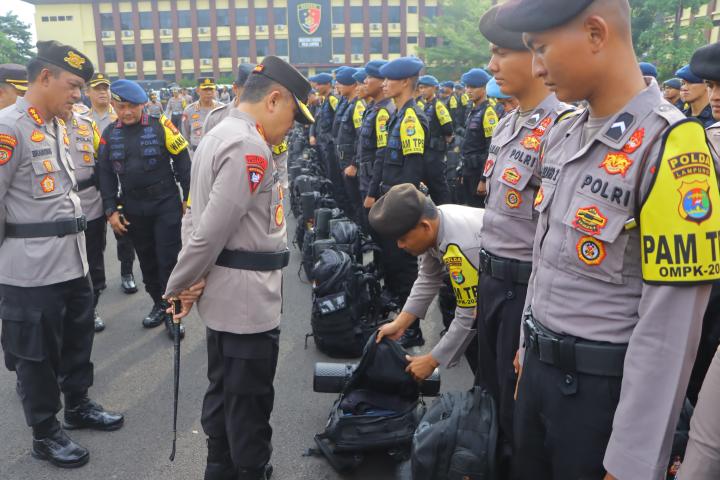 Kapolda Lampung Tegaskan Larangan Anggota Pengamanan TPS Bawa Senpi Saat Bertugas