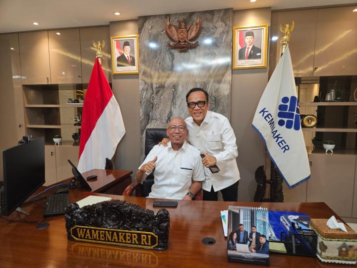 Rahmat Mirzani Djausal Menemui Wakil Menteri Ketenagakerjaan (Wamenaker) Membahas Isu Strategis Terkait Perlindungan Ketenagakerjaan 