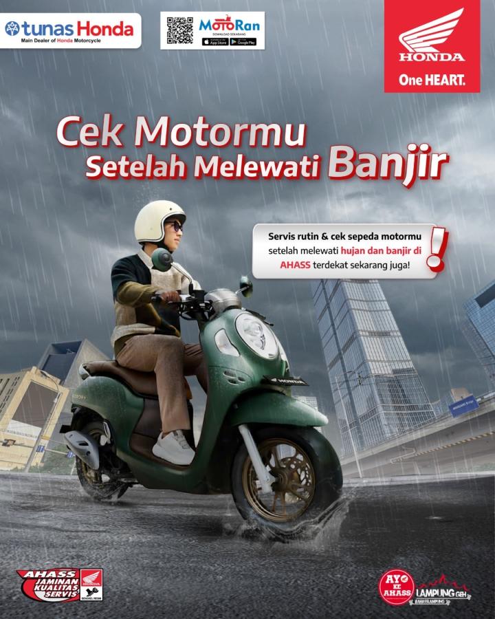Astra Motor Natar Ajak Pengguna Honda Cek Motor Setelah Melewati Banjir