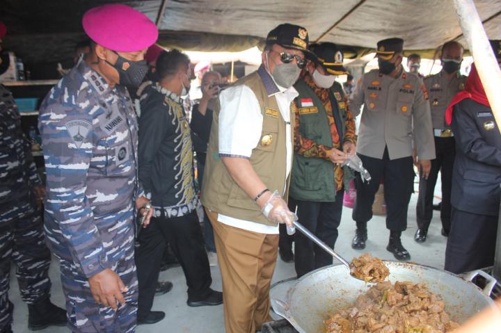 Prioritaskan Warga Isoman Gubernur Arinal Resmikan Posko Serbaguna Brigif 4 Mar/BS Peduli Covid-19 Lampung