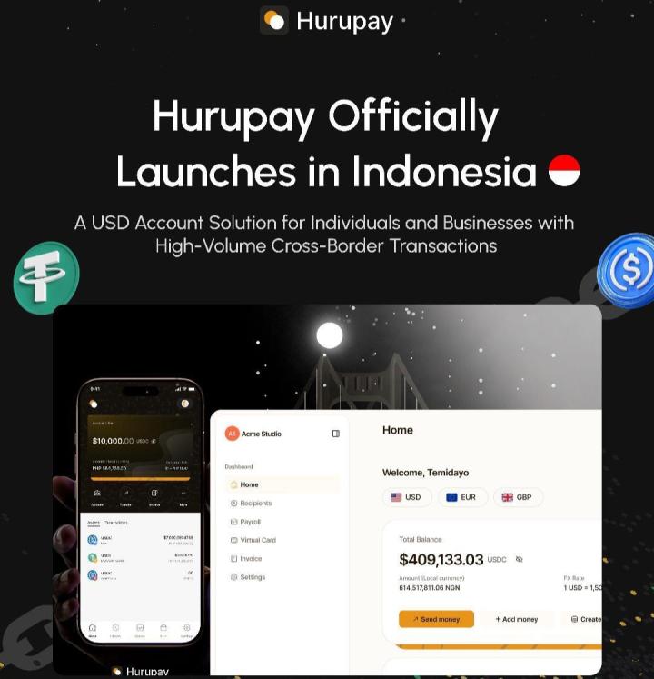 Hurupay Resmi Hadir di Indonesia: Solusi Rekening USD untuk Individu dan Bisnis dengan Transaksi Lintas Negara Bervolume Tinggi