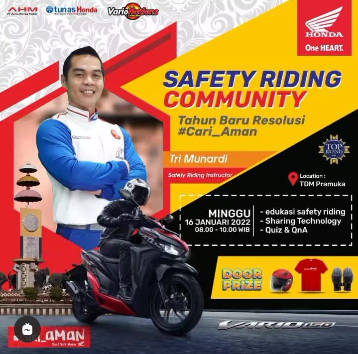 Tunas Honda dan Jaringannya NSS Kedaton Sukses Menggelar Safety Riding Community Bersama HVCL Lampung
