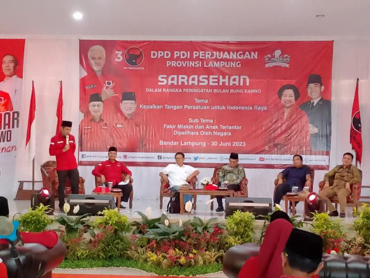 Sarasehan DPD PDIP Lampung: Gotong-Royong Tekan Angka Kemiskinan di LampungÂ 