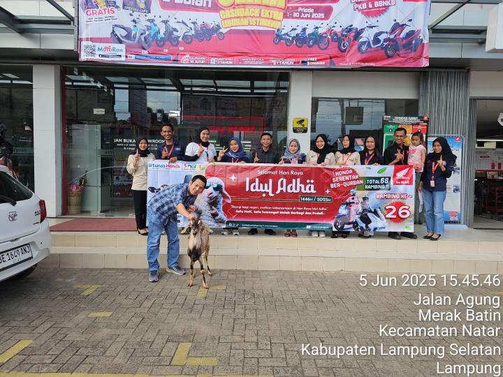 Astra Motor Natar Berkontribusi Dalam Program Honda Serentak Berqurban 2025 