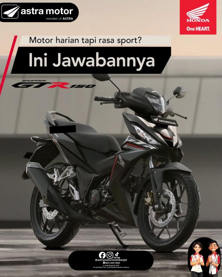 Motor Harian Rasa Sport: Honda Supra GTR 150 Jadi Jawaban Rider di Bandar Lampung