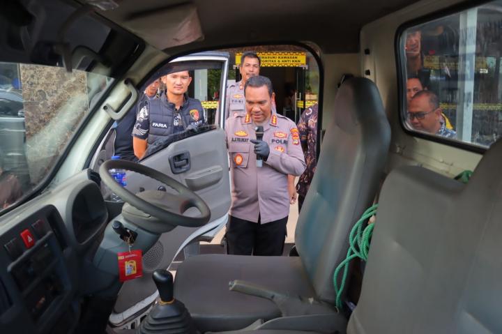 Kurang dari 24 Jam, Polisi Berhasil Temuka Mobil Pick Up Isuzu Traga yang Dicuri di Bandar Lampung