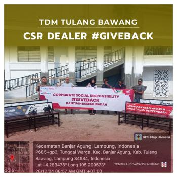 TDM Tulang Bawang Melaksanakan Kegitan CSR Dealer #Giveback