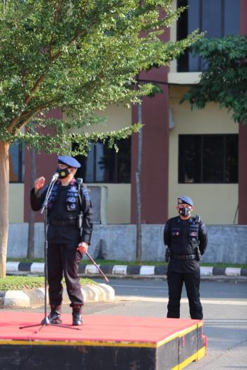 Antisipasi Kamtibmas dan Siaga Bencana Alam, Brimob Polda Lampung Apel Gelar Pasukan