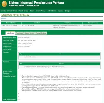 Tersangka AK Praperadilankan Kapolda Lampung  Terkait Penetapan Tersangka Dalam Kasusnya