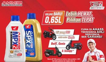 AHM Luncurkan Oli SPX2 dan MPX2 Ukuran 0,65 Liter, Cocok untuk Motor Matic Honda!