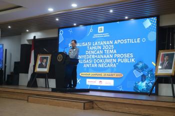 Legalisasi Dokumen Publik Lebih Mudah, Kanwil Kemenkum Lampung Gelar Sosialisasi Layanan Apostille